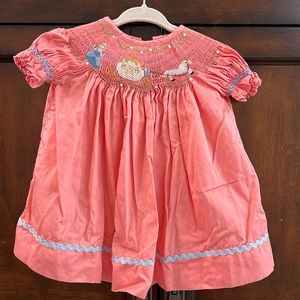 Crescent Moon Children’s Smocked Cinderella bishop gown 6 mo dress